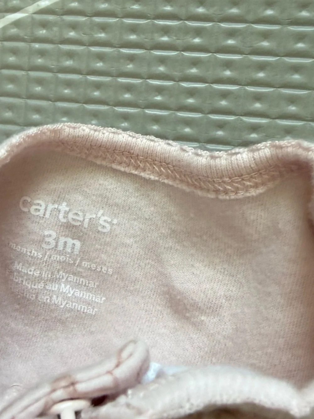 Carters|Baby girl long sleeve footies,Pink Heart-Print/animal print•••3M,cute!
